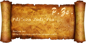 Pócza Zsófia névjegykártya
